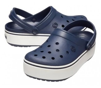 CROCS C205434 CROCBAND PLATFORM CLOG AZUL/BLANCO ZUECO C/BANDA PLATAFORMA