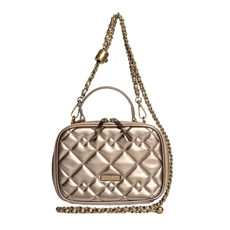 CARTERA  XL EXTRA LARGE OLAF COBRE CORREA CADENA DET ROM