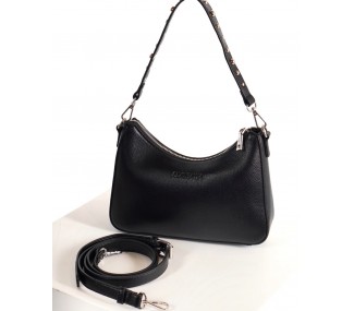 BANDOLERA ADORATTA  PERLA NEGRO 1 ASA DET TACHAS