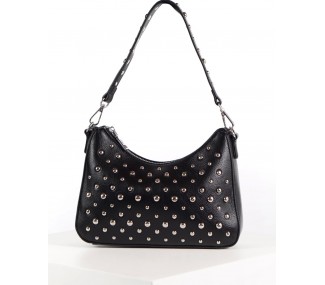 BANDOLERA ADORATTA  PERLA NEGRO 1 ASA DET TACHAS