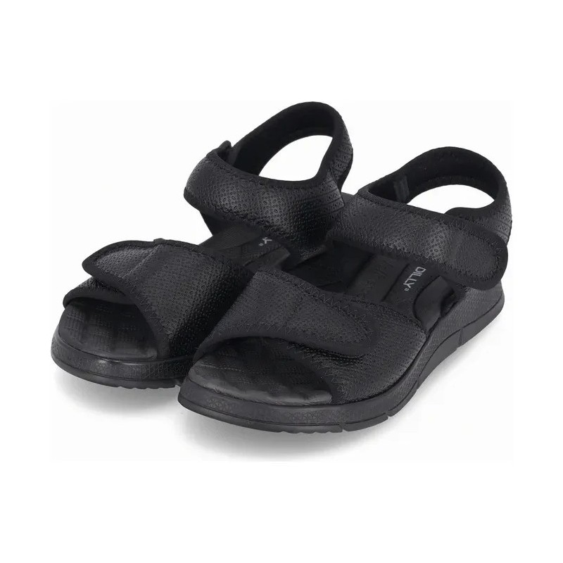 SANDALIA  PICCADILLY 571003 NEGRO/NEGRO 2 ABROJOS DET PICADO