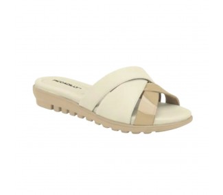 ZUECO PICCADILLY  523009-6 BRULE 3 FAJAS CRUZ BEIGE