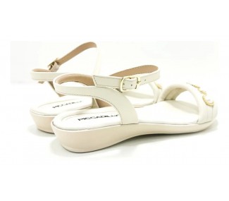 SANDALIAS PICCADILLY 500403-1 CREMA BAJA 1 FAJA DET PERLA CREMA