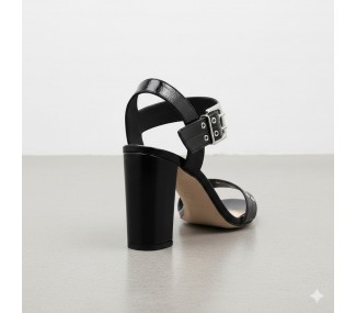 SANDALIA CHOCOLATE 20836-02 NEGRO/CHAROL