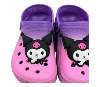 CLOGS  FOOTY CLKU306.01 NEGRO/LILA KUROMI