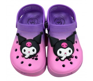 CLOGS  FOOTY CLKU306.01 NEGRO/LILA KUROMI