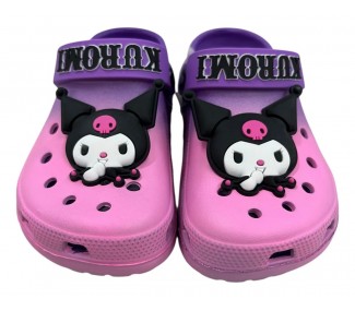 CLOGS  FOOTY CLKU306.01 NEGRO/LILA KUROMI