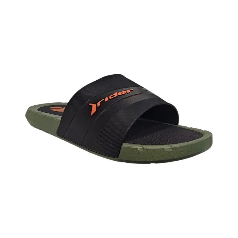 CHINELA  RIDER 12511 RUSH SLIDE AD VERDE/NEGRO/NARANJA