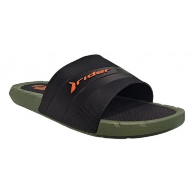 CHINELA  RIDER 12511 RUSH SLIDE AD VERDE/NEGRO/NARANJA