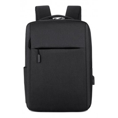 MOCHILA URBANA PORTA NOTEBOOK USB IMPERMEABLE NEGRO