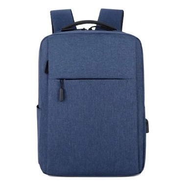 MOCHILA URBANA PORTA NOTEBOOK USB IMPERMEABLE AZUL