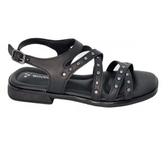 SANDALIA  SAVAGE EURO31 NEGRO TIRAS CRUZ
