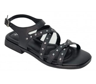 SANDALIA  SAVAGE EURO31 NEGRO TIRAS CRUZ